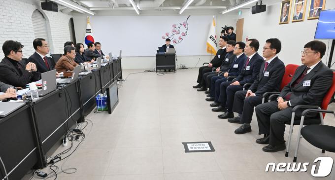 [사진] 국힘, 부산지역 공천 면접 심사