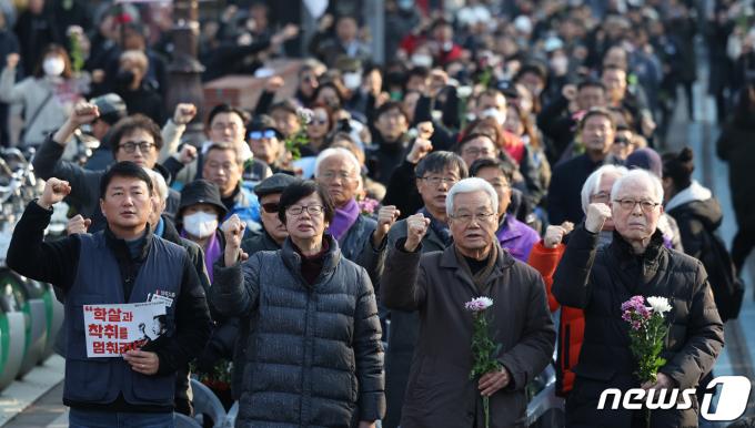 [사진] '불쌈꾼 백기완 3주기 추모대회'