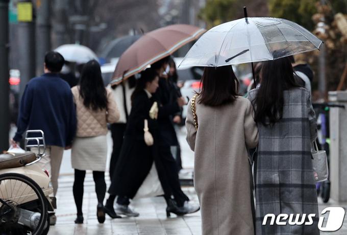 [사진] 우수 하루 앞두고 내리는 봄비