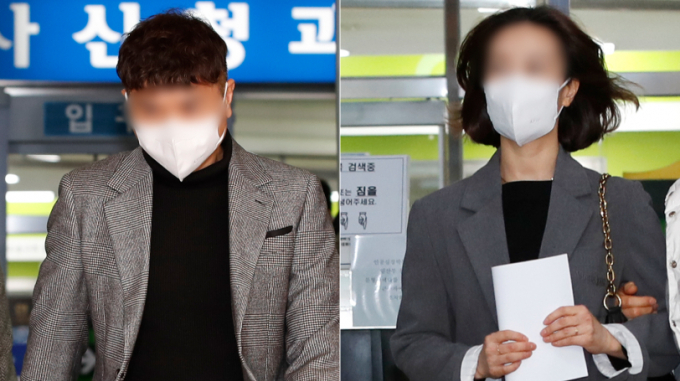 62억원을 횡령한 혐의로 1심에서 실형을 선고받은 박수홍의 친형이 19일 판결에 불복하며 항소했다. 지난 14일 1심에서 징역 2년을 선고받은지 닷새 만이다. 사진은 지난 14일 서울 마포구 서울서부지방법원에서 1심 선고 공판을 마친 후 법원을 나서는 박수홍 친형 부부. /사진=뉴스1