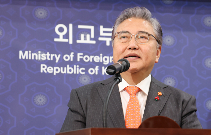 20일 박진 전 외교부 장관이 서울 서대문 총선 출마를 선언했다. 사진은 박 전 장관이 지난달 10일 서울 종로구 정부서울청사별관에서 열린 이임식에서 이임사를 하는 모습. /사진=뉴스1