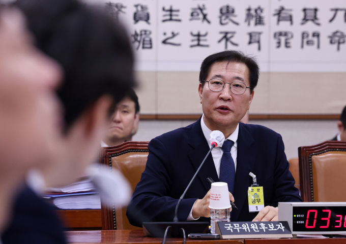 윤석열 대통령이 박성재 법무부 장관 임명안을 재가했다. 사진은 15일 오전 서울 여의도 국회에서 열린 인사청문회에서 질의에 답변하고 있는 박 장관의 모습. /사진=뉴스1