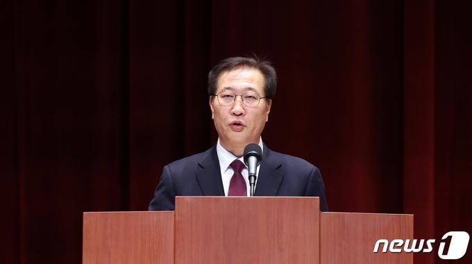 [사진] 취임사 하는 박성재 신임 법무장관