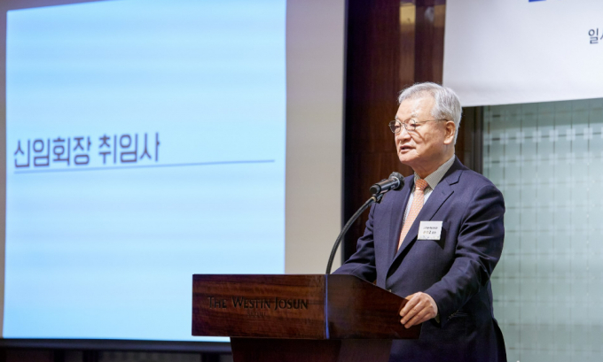 한국메세나협회가 지난 20일 웨스틴 조선 서울에서 2024년 정기총회를 열고 제12대 회장으로 윤영달 크라운해태제과 회장을 선출했다. /사진=크라운해태제과 