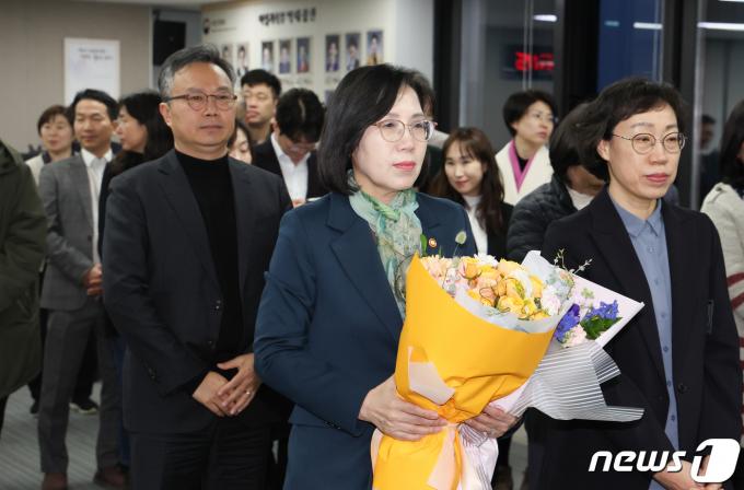 [사진] 이임하는 김현숙 여가부 장관