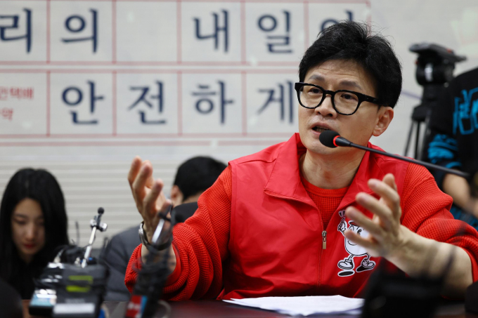 한동훈 국민의힘 비상대책위원장이 서울 구로구를 찾아 공약을 발표한다. 사진은 지난 20일 서울 광진구 CCTV 관제센터에서 열린 '시민이 안전한 대한민국' 공약발표에서 발언하는 한 위원장. /사진=뉴시스