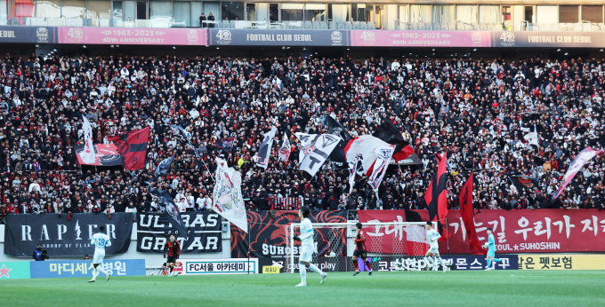 사진은 지난해 11월25일 서울월드컵경기장에서 열린 프로축구 FC서울과 수원삼성의 경기에서 FC서울 팬들이 열정적으로 팀을 응원하는 모습. /사진= 뉴시스