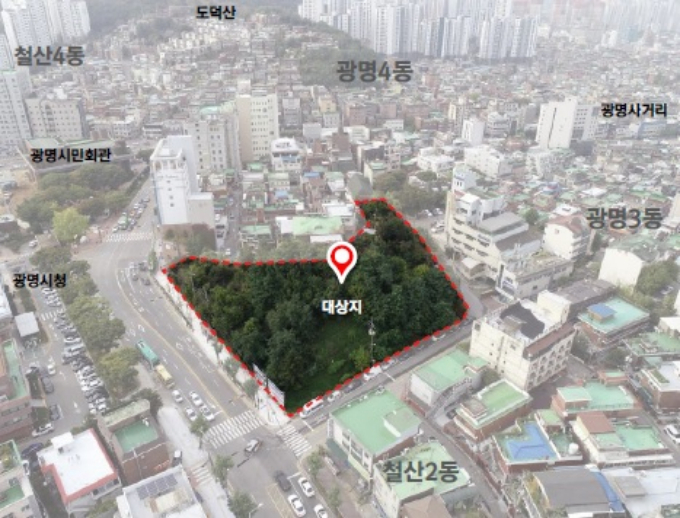 철산동 도시재생 골목정원 조성 대상지 위치도. / 사진제공=광명시