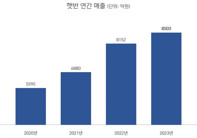지난해 햇반 연매출은 소비자가 기준 8503억원으로 최근 4년간 지속 성장하고 있다. /인포그래픽=CJ제일제당
