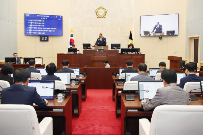 제246회 밀양시의회 임시회 제2차 본회의 모습/사진=밀양시의회