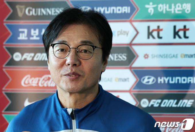황선홍 축구 A대표팀 임시 감독./뉴스1 ⓒ News1 구윤성 기자