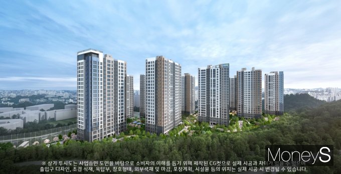 오는 2월 29일 견본주택을 오픈하는  '봉산공원 첨단 제일풍경채' 투시도/사진=분양대행사 제공.