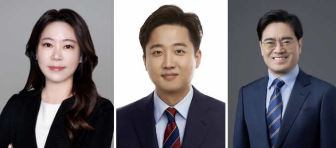 김수인 국민의힘 화성시을 예비후보(왼쪽)와 이준석 개혁신당 대표(가운데), 공영운 더불어민주당 예비후보(오른쪽). / 사진=머니S DB
