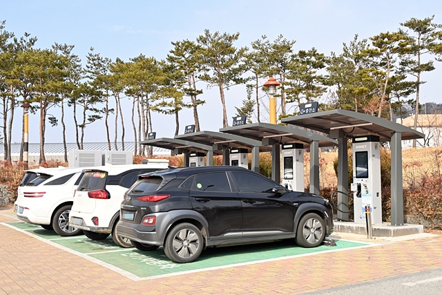 청송군 관내 전기자동차 충전기 모습