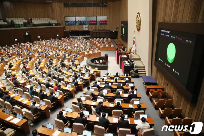 [사진] 정치자금법 일부개정법률안 국회 통과