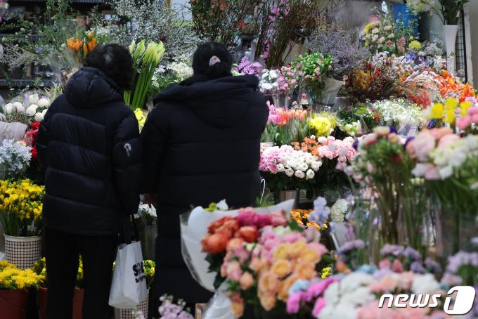 [사진] '봄소식 전하는 꽃시장'