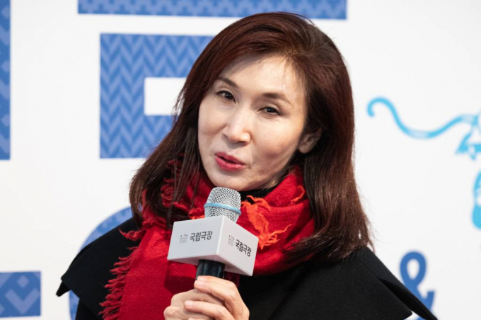 노소영 아트센터 나비 관장이 자신의 비서를 고소했다. 사진은 지난달 2일 서울 중구 국립극장 해오름극장에서 열린 2024 설맞이 음악회 및 신년인사회에 참석해 새해 인사를 하고 있는 노소영 관장. /사진= 뉴스1