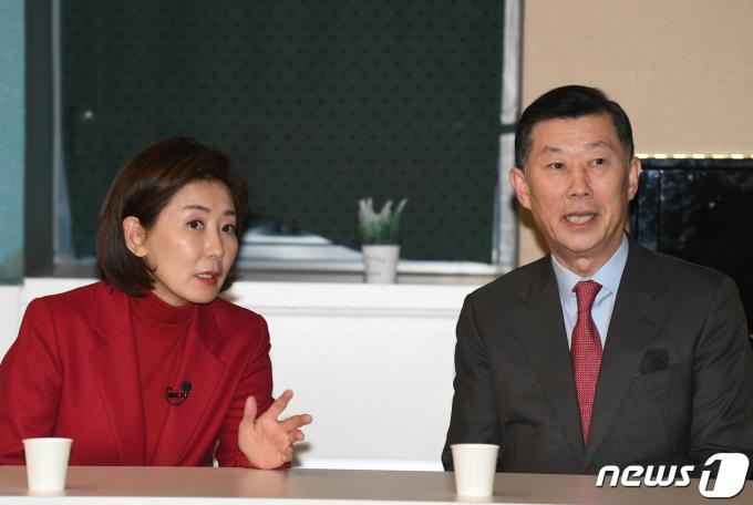 [사진] 청년토론회 참석한 김홍국·나경원