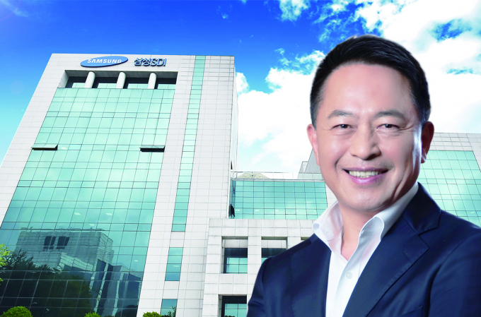 삼성SDI가 46파이 원통형 배터리 양산 소식에 주가가 급등했다. 사진은 최윤호 삼성 SDI 사장. /사진=김은옥 기자