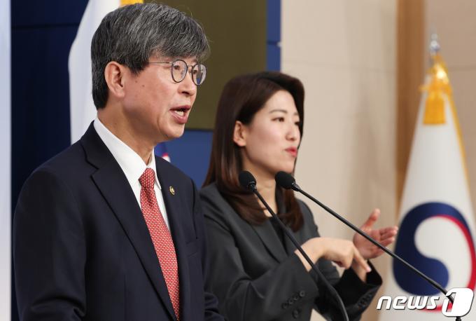 [사진] 주요정책 추진계획 발표하는 이기철 재외동포청장