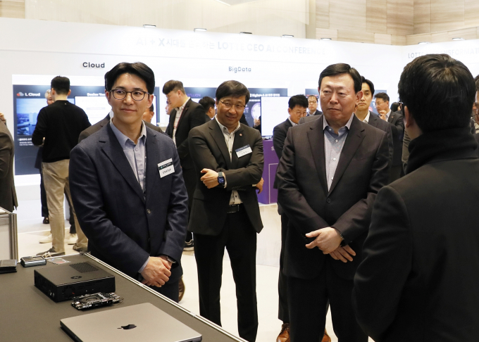 지난 7일 롯데월드타워에서 진행된 2024 LOTTE CEO AI 컨퍼런스 현장. /사진=롯데