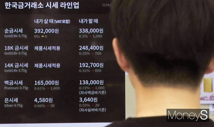 [머니S포토] 금값 연일 상승세, 오늘은 얼마일까