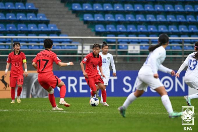 [사진] 여자 축구 U-20, 우즈베키스탄 상대로 13-0 대승…월드컵 본선 확정