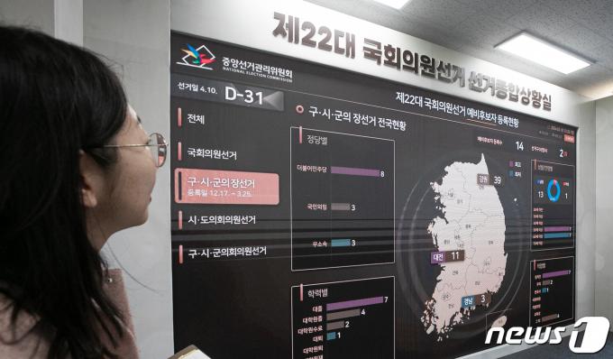 [사진] 총선 '한달 앞으로'