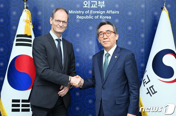 조태열 외교부 장관, 토마스 바거 독일 외교부 사무차관.(외교부 제공)