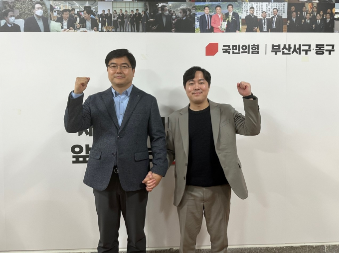 12일 이영풍 예비후보(왼쪽)가 김인규 예비후보 지지를 선언했다./사진=김인규캠프