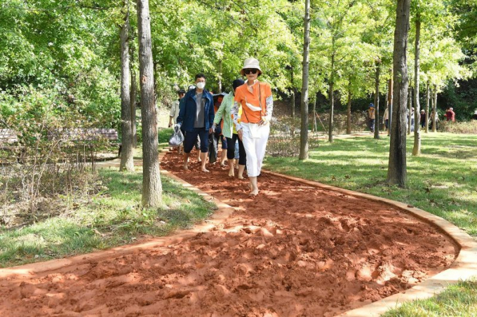 성남시는 봄철을 맞아 지역 내 6곳 맨발 황톳길을 오는 3월 15일부터 전면 운영 재개한다. / 사진제공=성남시