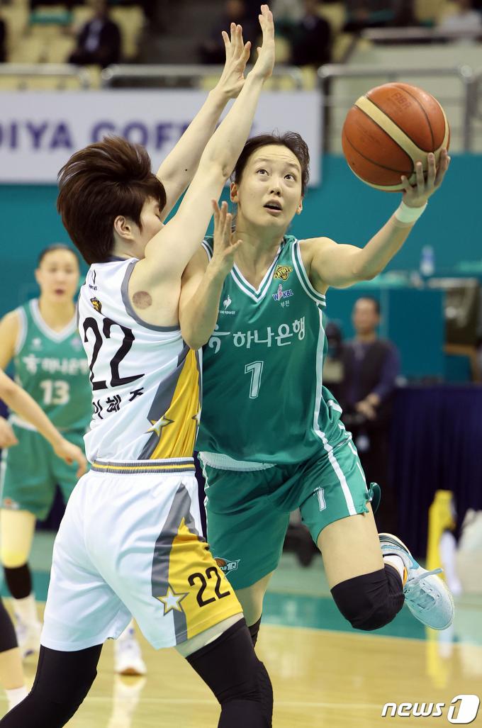 [사진] 신지현, 과감한 골밑 침투