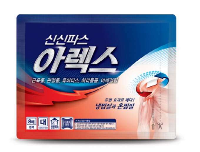 신신제약이 실적 성장에 주가가 상승세다. 사진은 신신제약 대표 파스 제품 아렉스. /사진=신신제약 홈페이지 캡처