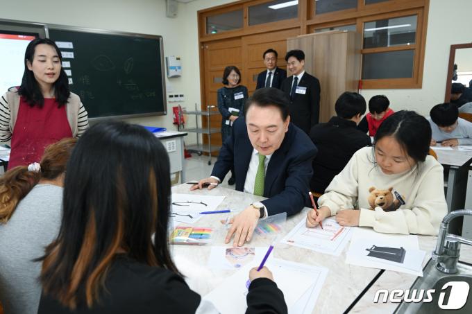 [사진] 윤 대통령, 늘봄 프로그램 참관