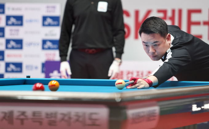 조재호가  'SK렌터카 제주특별자치도 PBA-LPBA 챔피언십 2024' PBA 8강에 진출했다. /사진=PBA 제공