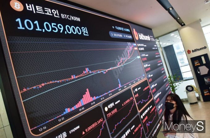 비트코인 꿈의 1억원 돌파, 가상자산거래소 현장 스케치/사진=임한별 기자 /사진=임한별(머니S)