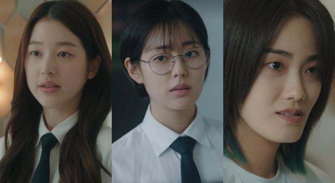 장다아, 신슬기, 황현정(왼쪽부터) / 티빙