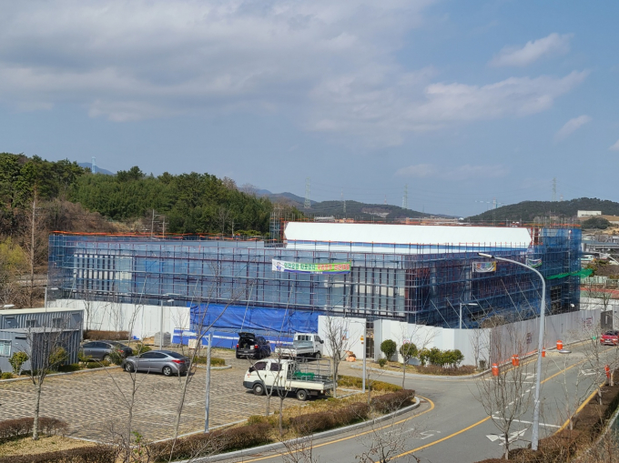 일광유원지 실내게이트볼장 공사현장 모습/사진=기장군