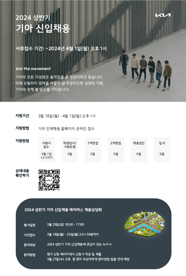 기아, 상반기 대졸 신입사원 채용/사진=기아 제공