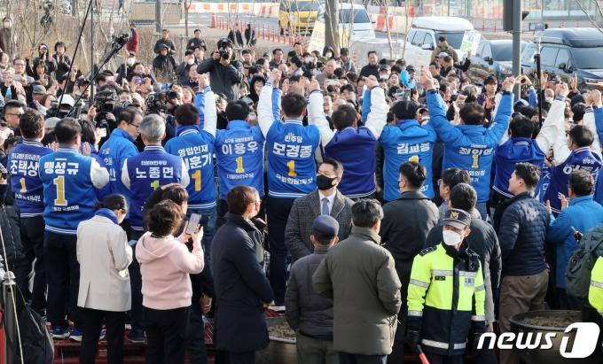 [사진] 인천 찾은 이재명 대표와 지역 후보들