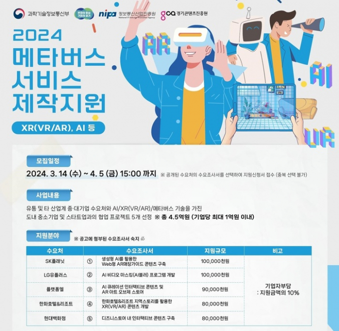 메타버스 제작 지원 홍보물. / 자료제공=경기도 