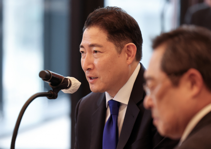 ㈜효성, 효성티앤씨 사내이사로 재선임된 조현준 효성그룹 회장이 주목된다. 사진은 지난달 7일 한일 교류 특별위원회 1CK 회의에 참석한 조현준 효성그룹 회장. /사진=뉴스1