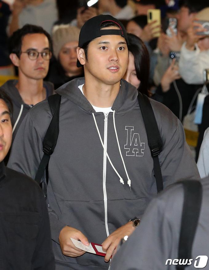 [사진] 서울에서 MLB 개막전 마친 오타니 쇼헤이