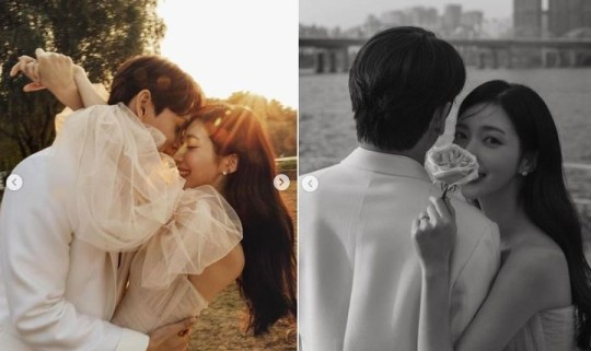  배우 채서진이 오는 4월 결혼 소식을 직접 알리며 예비신랑을 깜짝 공개했다. /사진=채서진 인스타그램