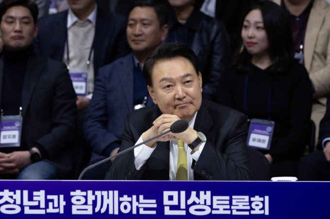 지난 5일 민생토론회에 참석한 윤석열 대통령. /사진=대통령실 제공
