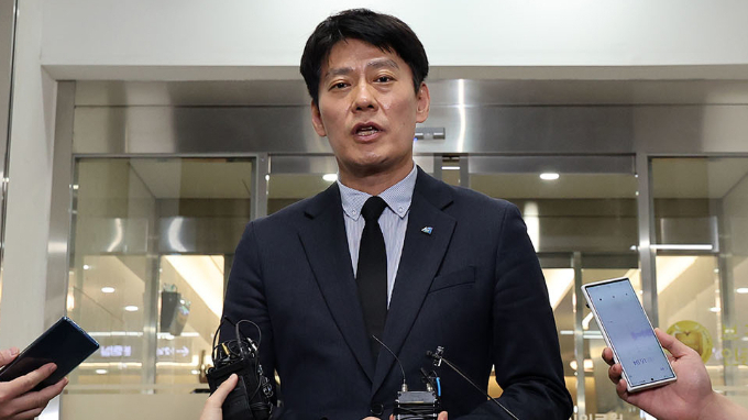 한민수 더불어민주당 서울 강북을 후보가 22일 자신의 페이스북을 통해 윤석열 정권 심판을 향한 각오를 다졌다. 사진은 이날 공천 소감을 밝히는 한 후보. /사진=뉴스1
