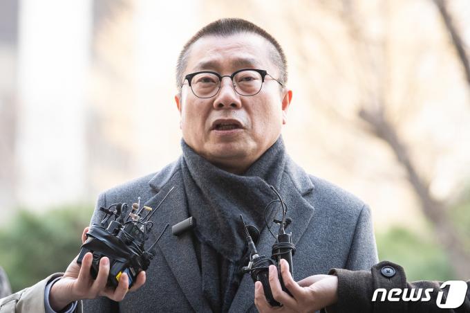 박명하 의협 비대위 조직강화위원장이 22일 다섯 번째 조사를 받기 위해 서울경찰청 공공범죄수사대에 출석하고 있다. 2024.3.22/뉴스1 ⓒ News1 유승관 기자