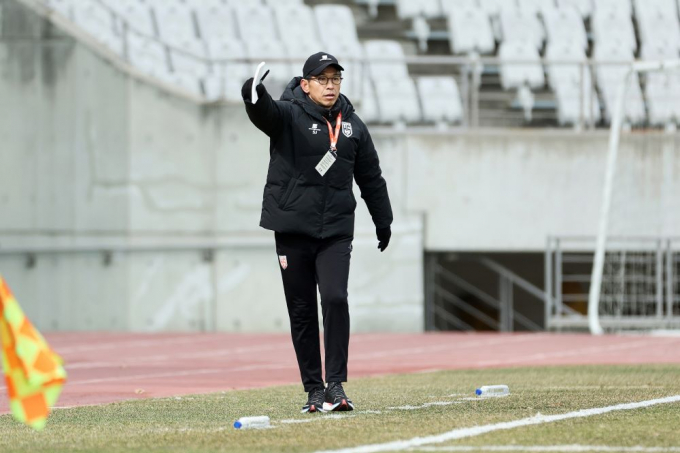 지난 2019년 코리아컵 4강의 기적을 쓴 화성FC가 2024 하나은행 코리아컵 2라운드 홈경기를 치른다. 사진은 주승진 화성FC 감독. / 사진제공=화성FC. 
