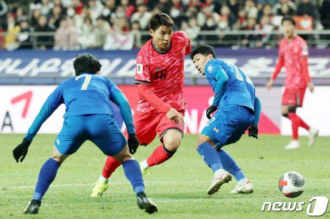 대한민국 국가대표 공격수 주민규. /뉴스1 ⓒ News1 민경석 기자