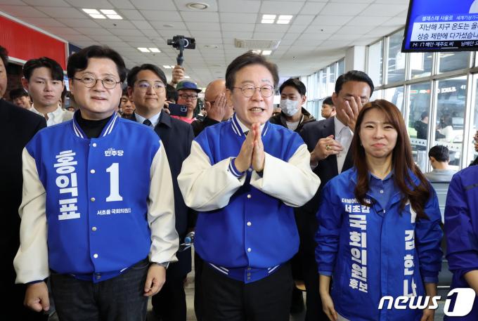 [사진] 지지 호소하는 이재명 대표